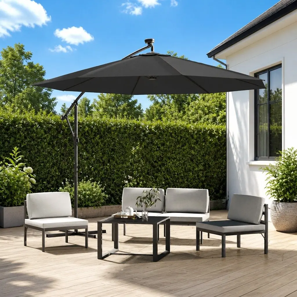 Replacement Cantilever Umbrella Fabric Polyester 350cm Anthracite