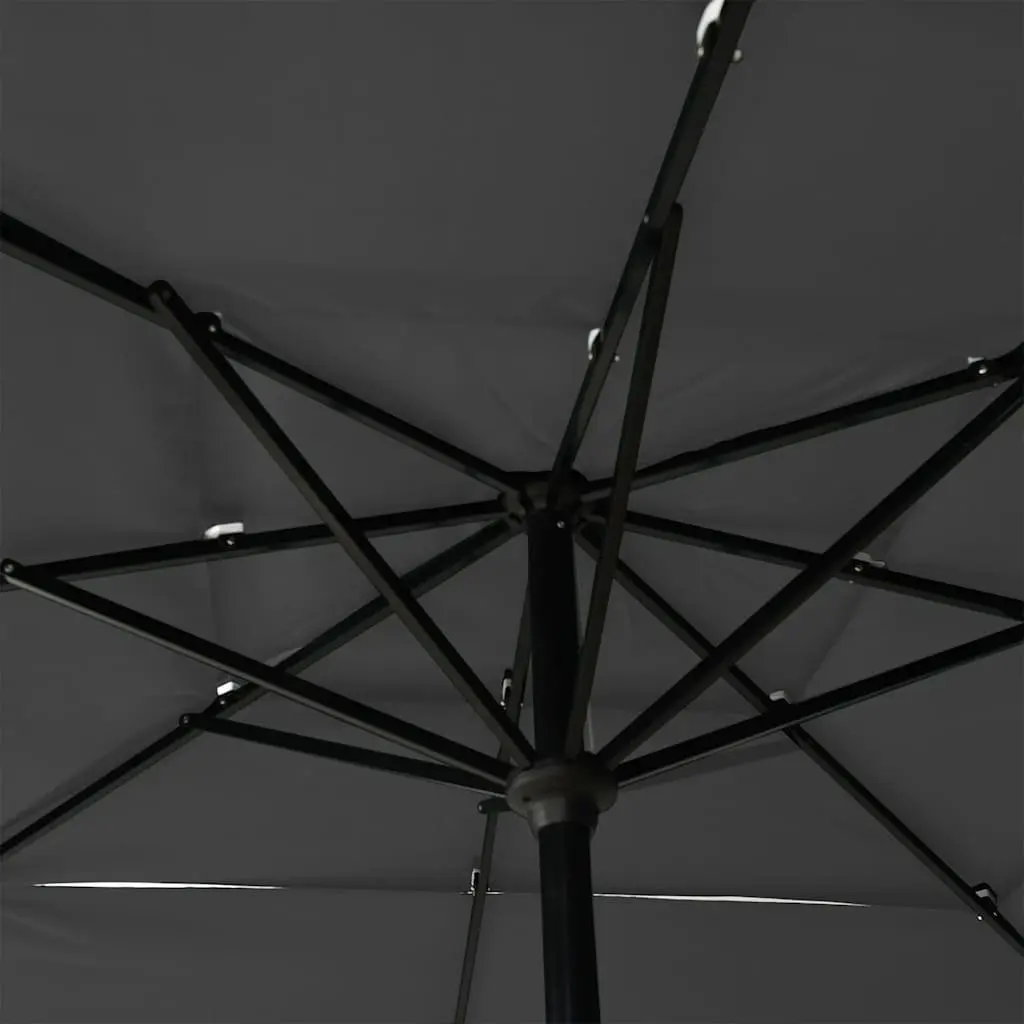 3-Tier Garden Parasol Outdoor Umbrella Patio Sunshade Crank Tilt 2.5x2.5m