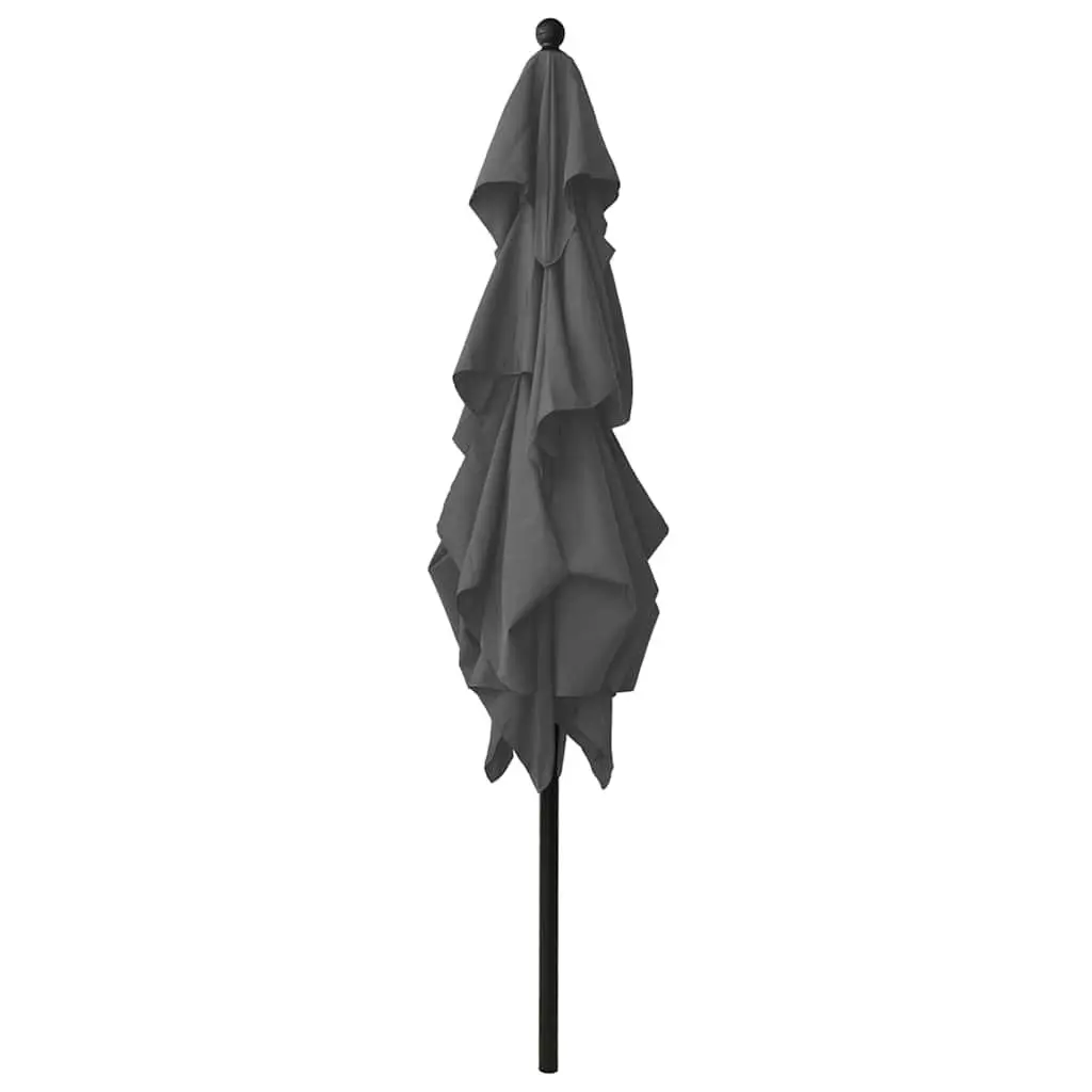 3-Tier Garden Parasol Outdoor Umbrella Patio Sunshade Crank Tilt 2.5x2.5m