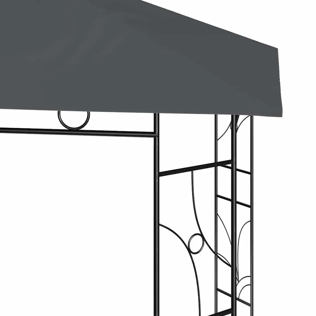 Gazebo 3x3x2.7m Anthracite Outdoor Canopy Steel Frame Tent Shelter Party Events
