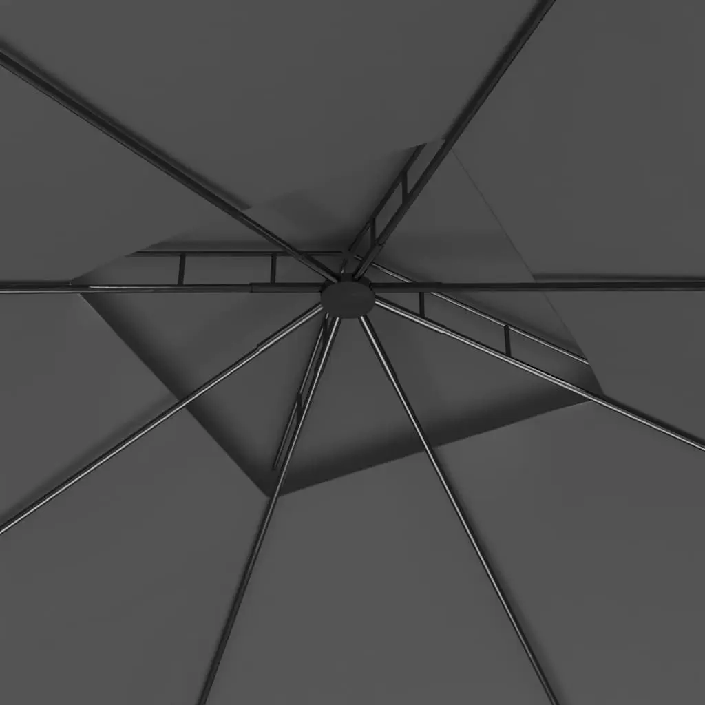 Gazebo 3x3x2.7m Anthracite Outdoor Canopy Steel Frame Tent Shelter Party Events