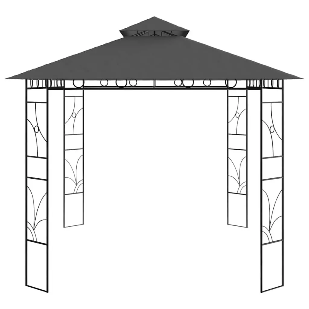 Gazebo Steel Frame 4x3x2.7m Anthracite Outdoor Canopy Shelter Garden Party Tent