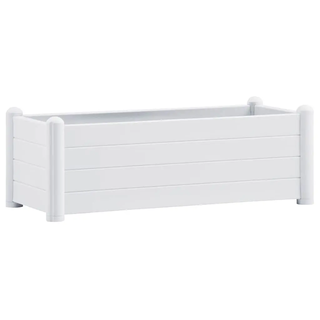 Raised Garden Bed Planter White PP Outdoor Indoor Flower Plant Vegetable Herbs