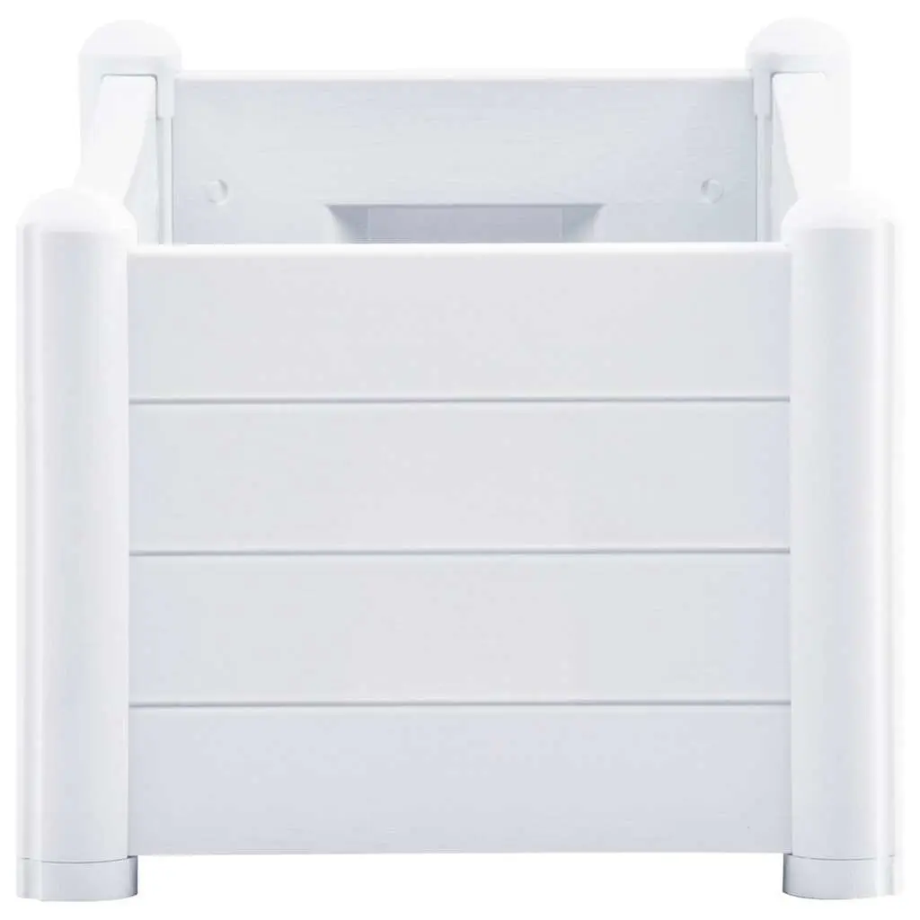 Raised Garden Bed Planter White PP Outdoor Indoor Flower Plant Vegetable Herbs