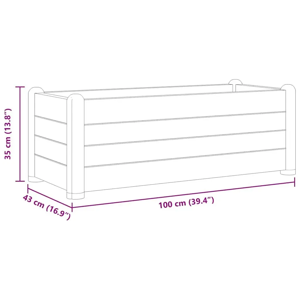 Raised Garden Bed Planter White PP Outdoor Indoor Flower Plant Vegetable Herbs