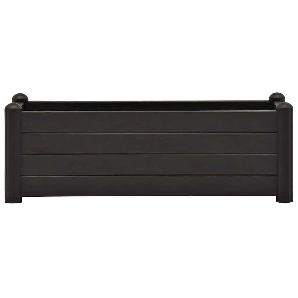 Raised Planter Bed Polypropylene Anthracite 100x43x35cm Indoor Outdoor Flower Vegetable Herb Garden
