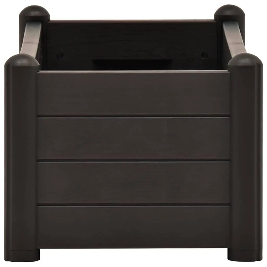 Raised Planter Bed Polypropylene Anthracite 100x43x35cm Indoor Outdoor Flower Vegetable Herb Garden