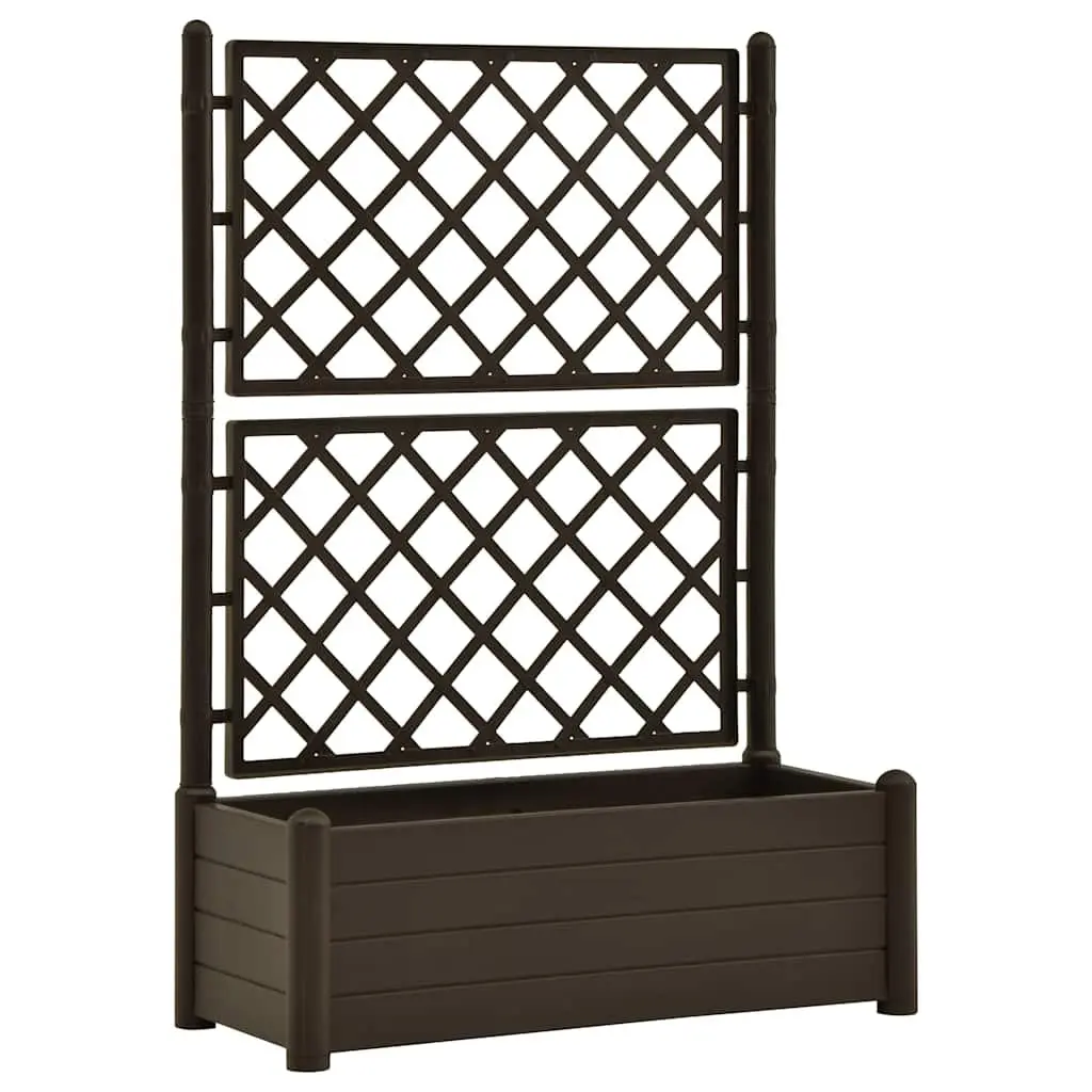 Garden Planter with Trellis Raised Bed Flower Box Outdoor Climbing Plants