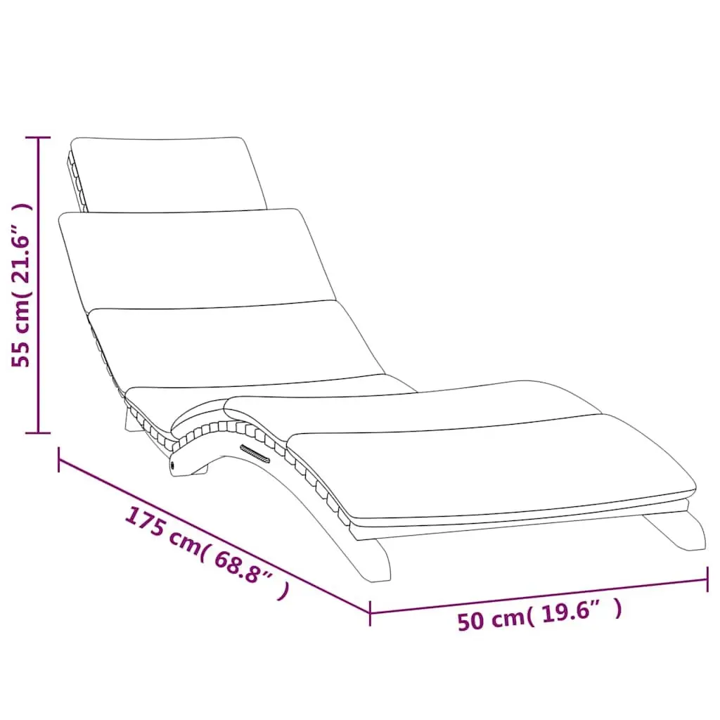 Sun Loungers Solid Teak Wood Adjustable Backrest Grey 2 pcs Folding with Cushions