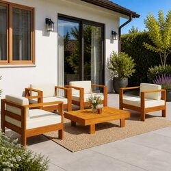 5 Piece Lounge Set for Practical Outdoor Relaxation