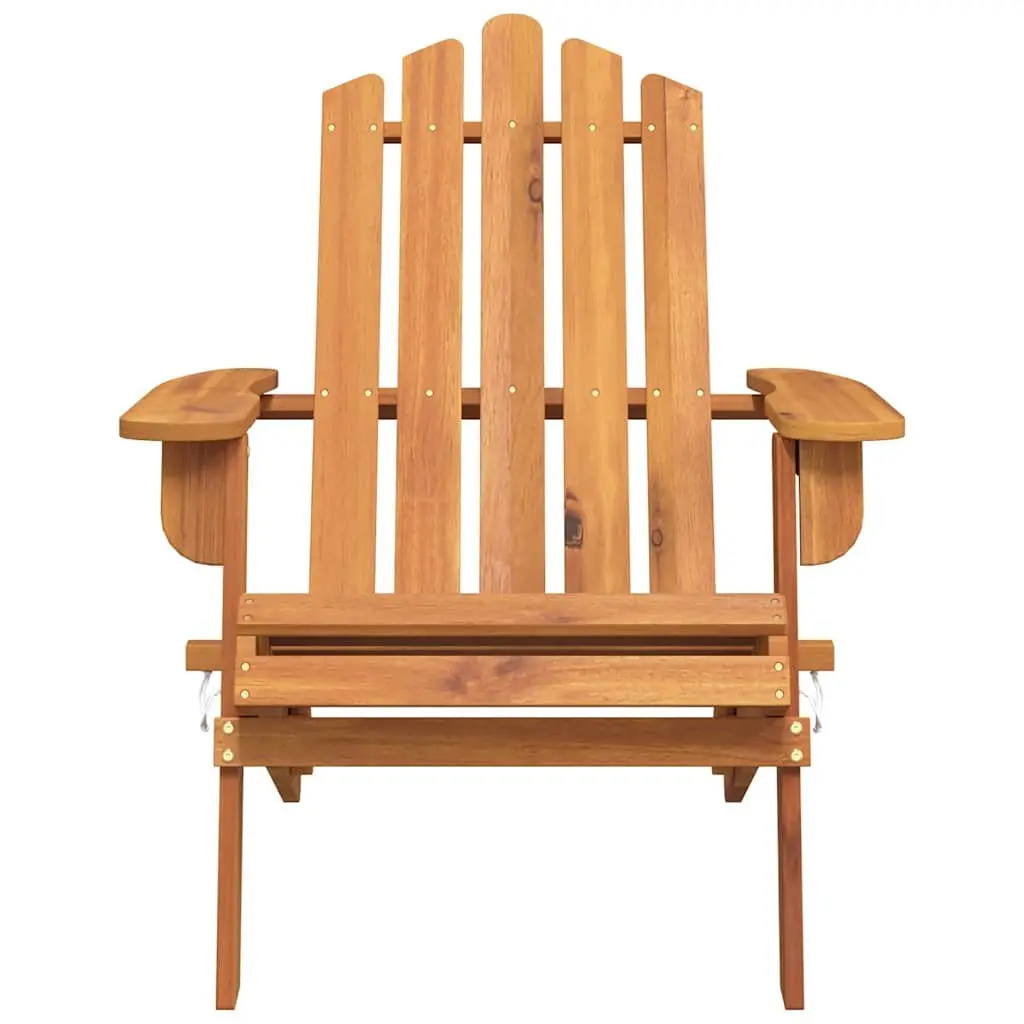 Adirondack Chairs Solid Wood Foldable Brown 2 pcs