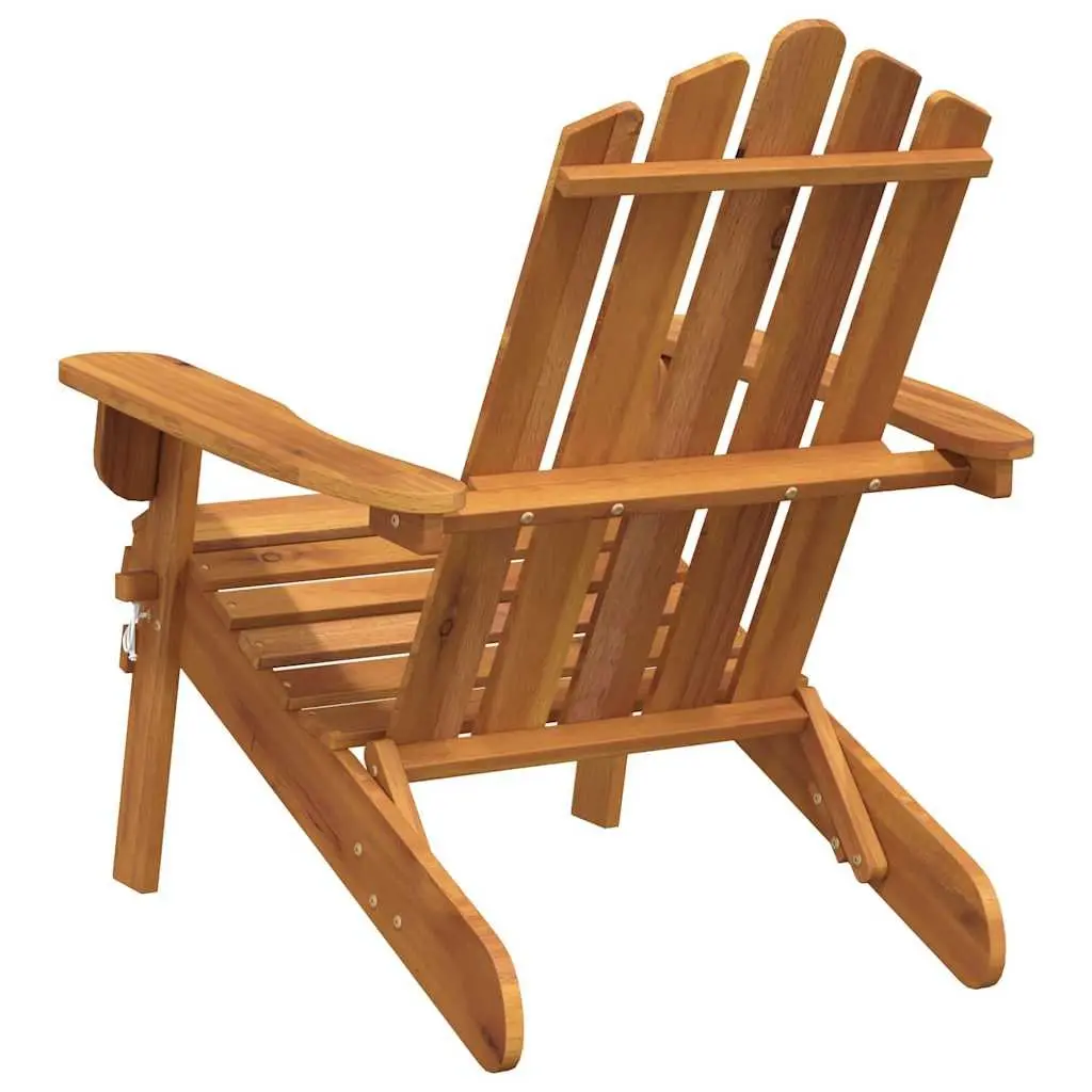 Adirondack Chairs Solid Wood Foldable Brown 2 pcs