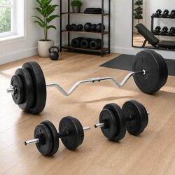 Practical 60kg Barbell and Dumbbell Set for Your Home Gym