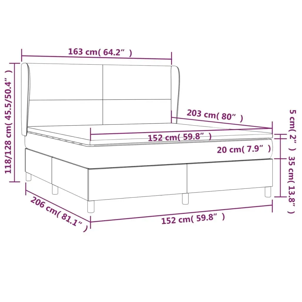 Queen Size Dark Grey Fabric Bed with Adjustable Headboard and Pocket Spring Mattress