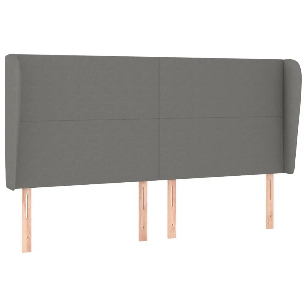 Queen Size Dark Grey Fabric Bed with Adjustable Headboard and Pocket Spring Mattress