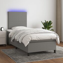 Versatile Box Spring Bed with Adjustable Headboard for Home Use