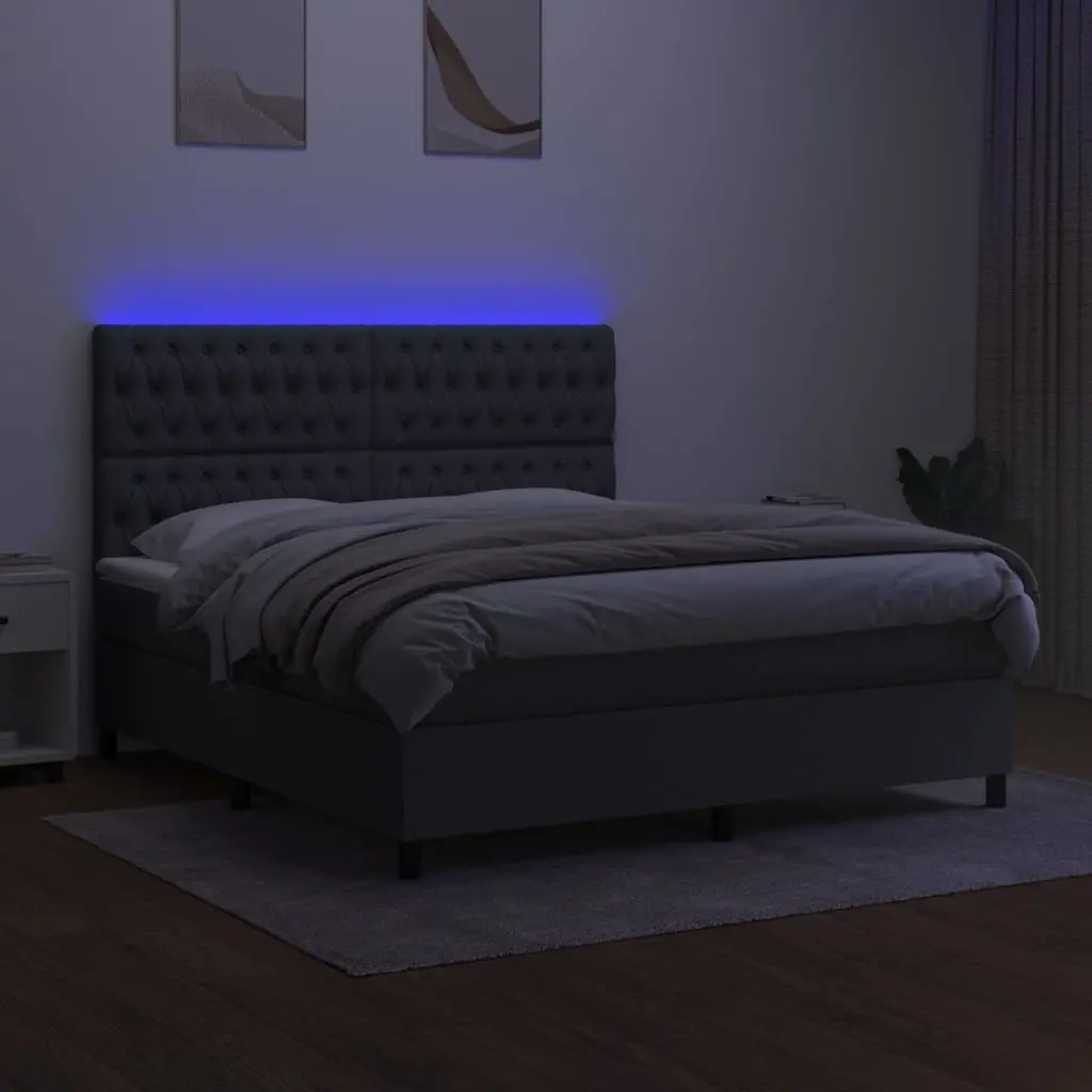 Grey Queen Box Spring Bed for Any Bedroom