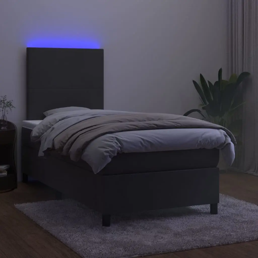 King Single Bed with Adjustable Headboard and LEDs