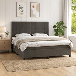 Practical Queen Bed Frame with LED and Adjustable Headboard