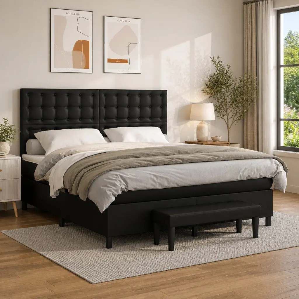Queen Box Spring Bed for Home Use