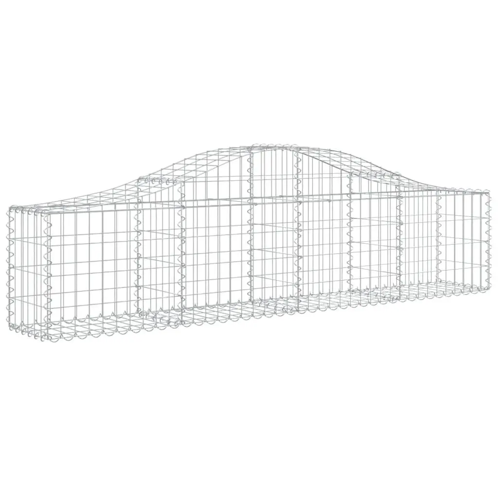 Arched Gabion Baskets 2 pcs Garden Barrier Retaining Wall Outdoor Decoration