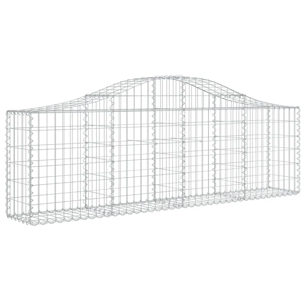 Arched Gabion Baskets 4pcs Galvanised Iron Garden Retaining Wall Decorative
