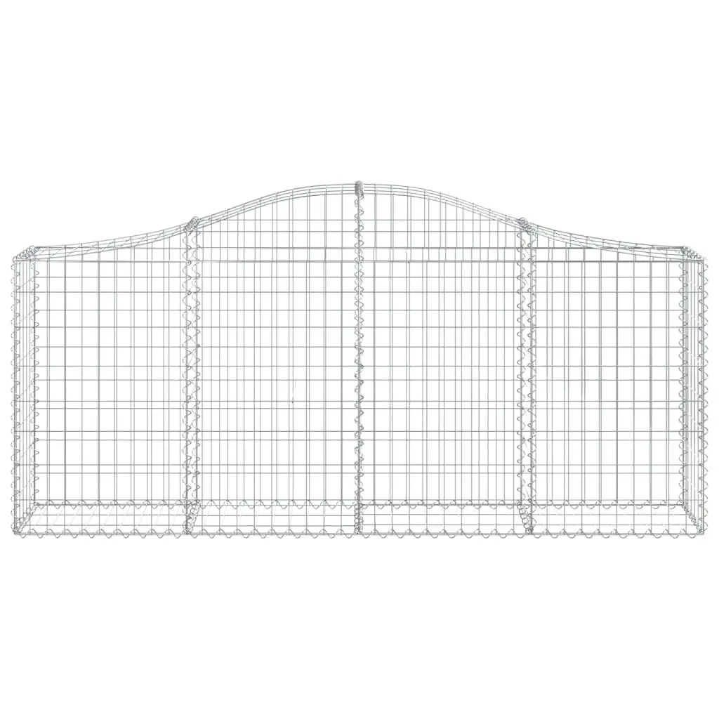 Arched Gabion Baskets 4 pcs Garden Retaining Wall Barrier Decorative Outdoor