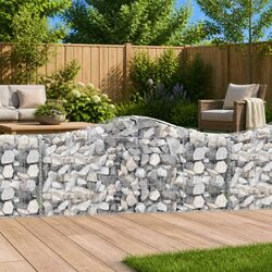 Practical Arched Gabion Baskets - Set of 9 for Garden Use