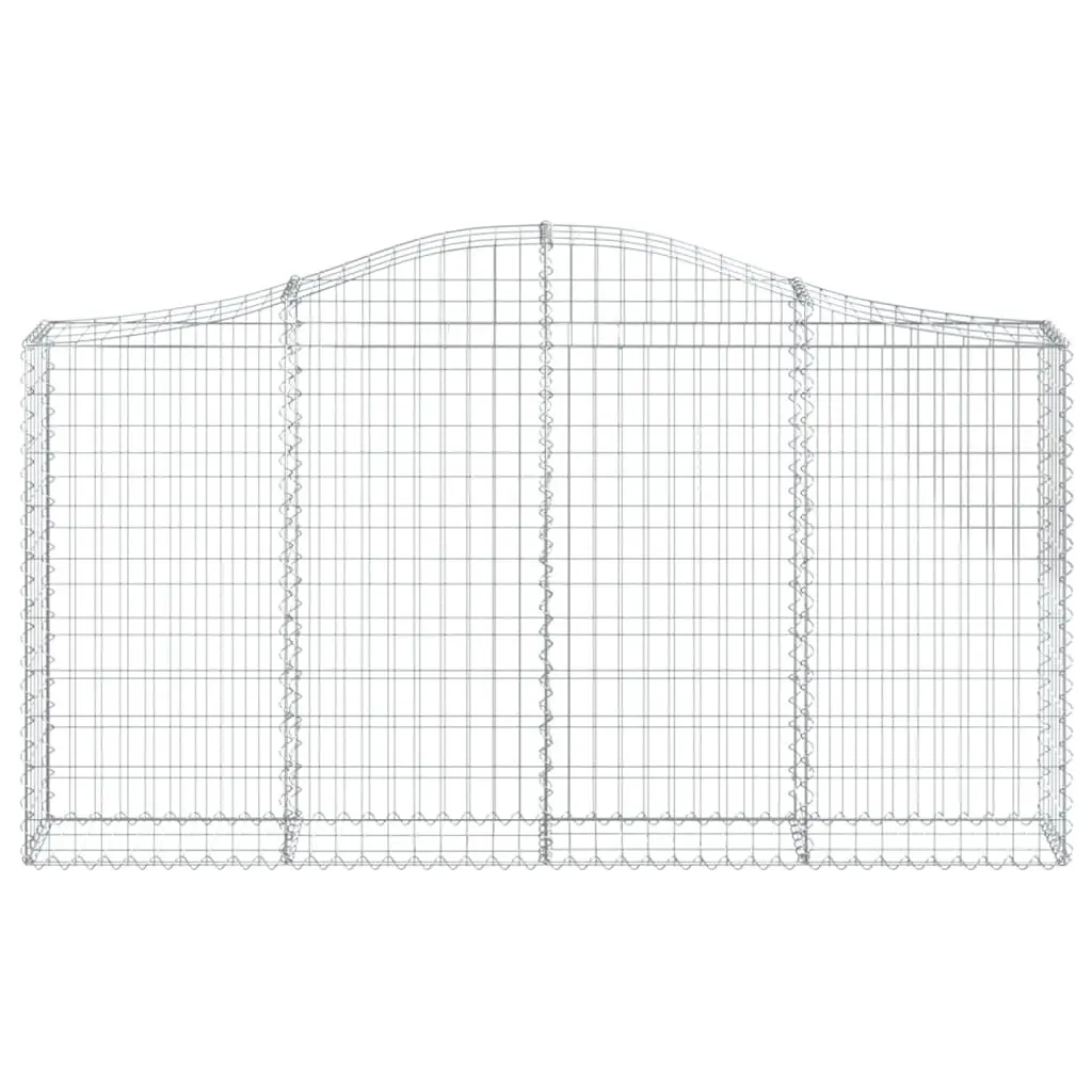 Arched Gabion Baskets 5 pcs Garden Barrier Retaining Wall Outdoor Decorative