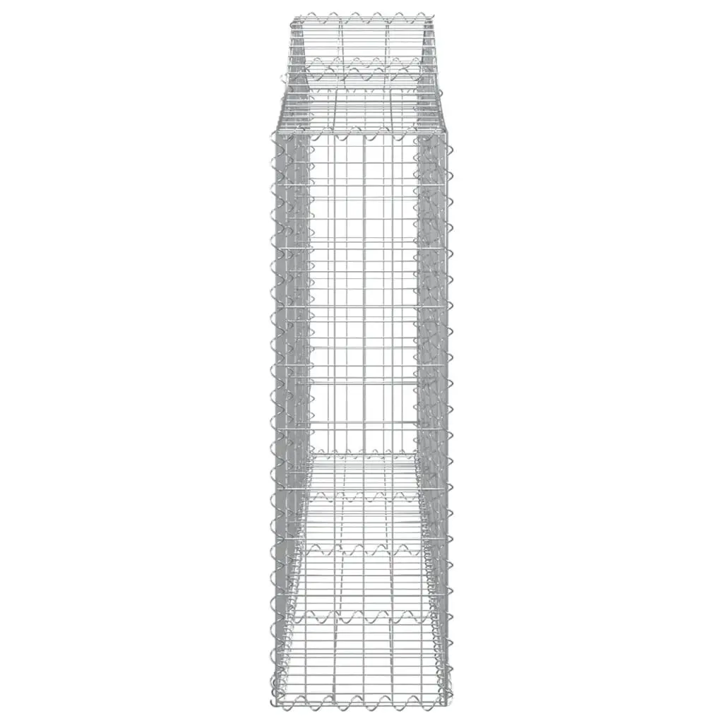 Arched Gabion Baskets 7 pcs Garden Barrier Retaining Wall Outdoor Decorative