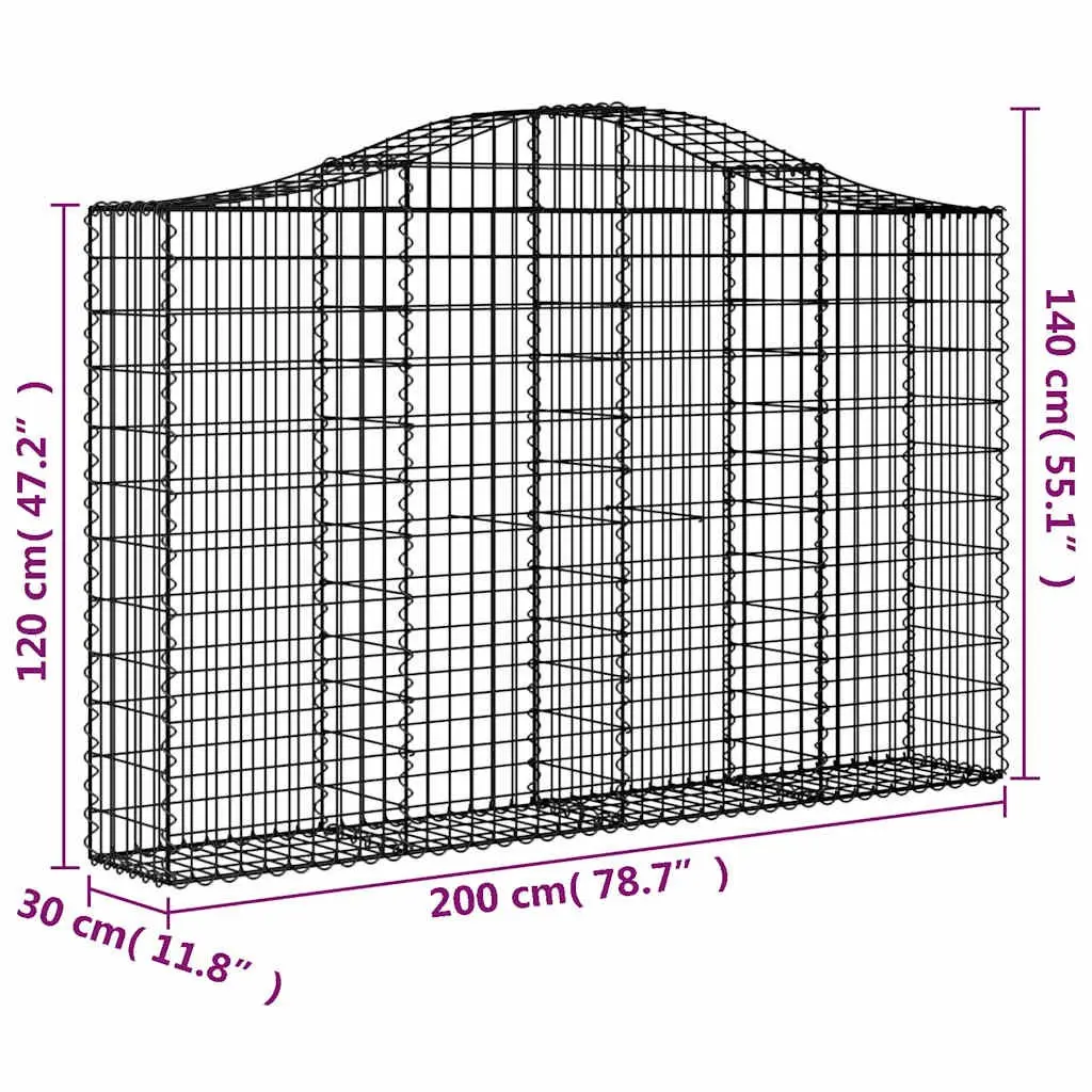 Arched Gabion Baskets for Outdoor Settings