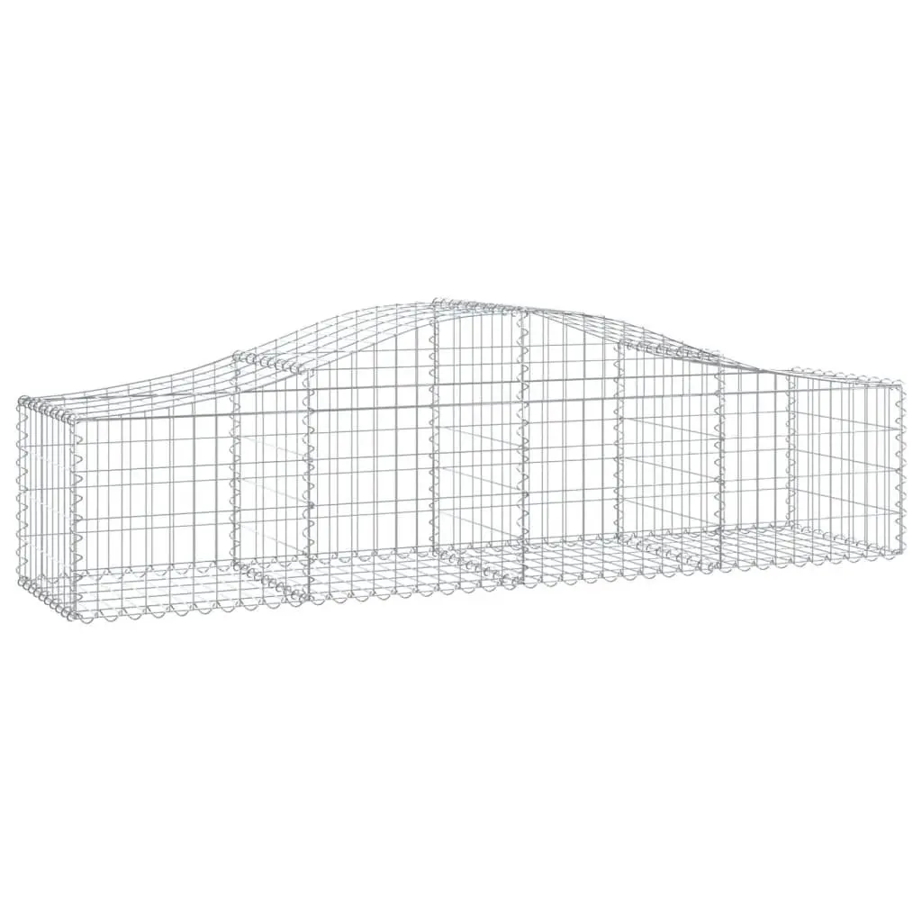 Arched Gabion Baskets 4 pcs Garden Retaining Wall Decorative Barrier Outdoor
