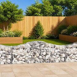 Practical 5-Piece Arched Gabion Baskets for Your Yard