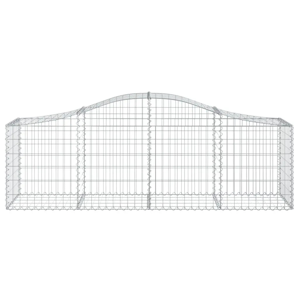 Arched Gabion Baskets 6 pcs Garden Barriers Decorative Retaining Wall Outdoor