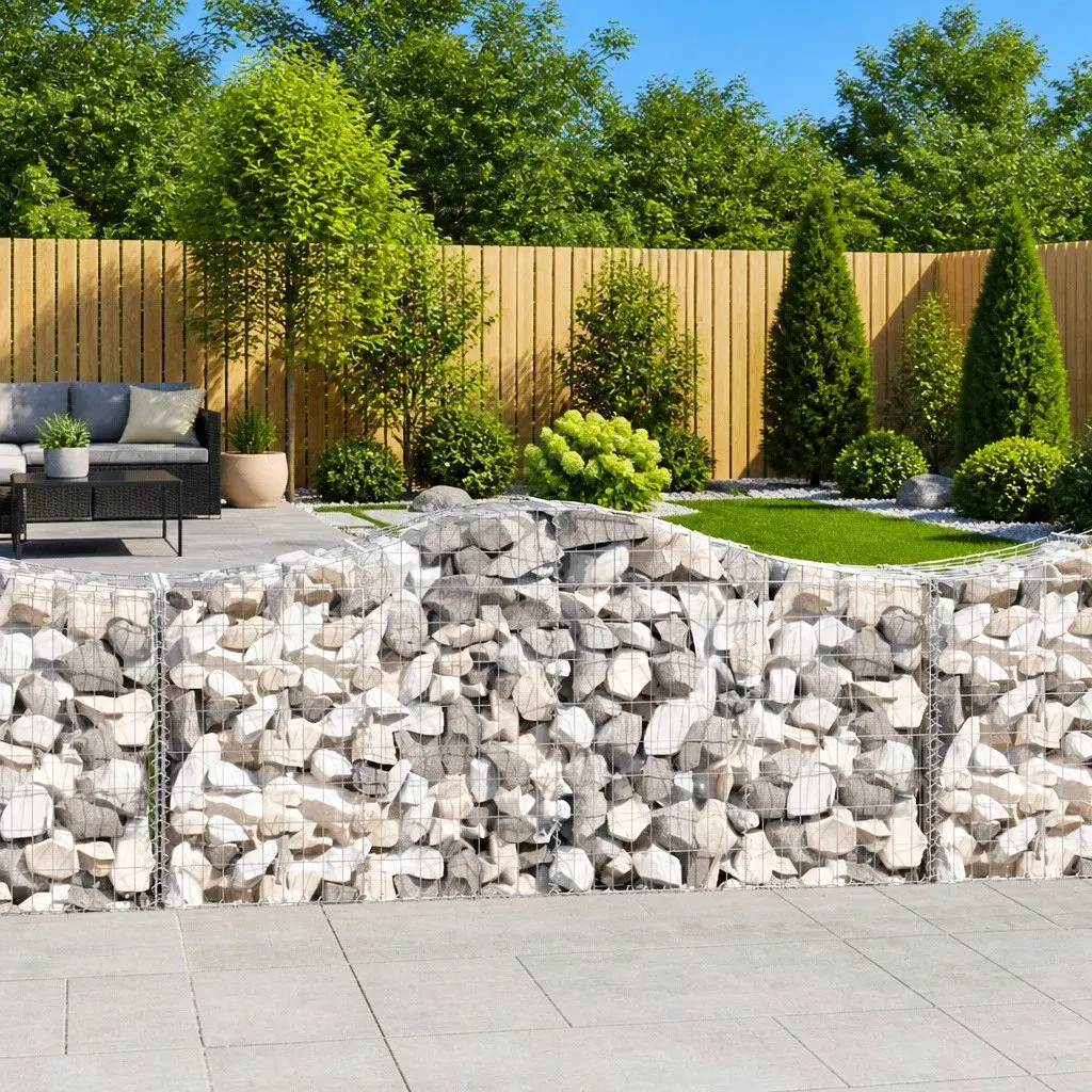 8-Piece Arched Gabion Basket Set for Home