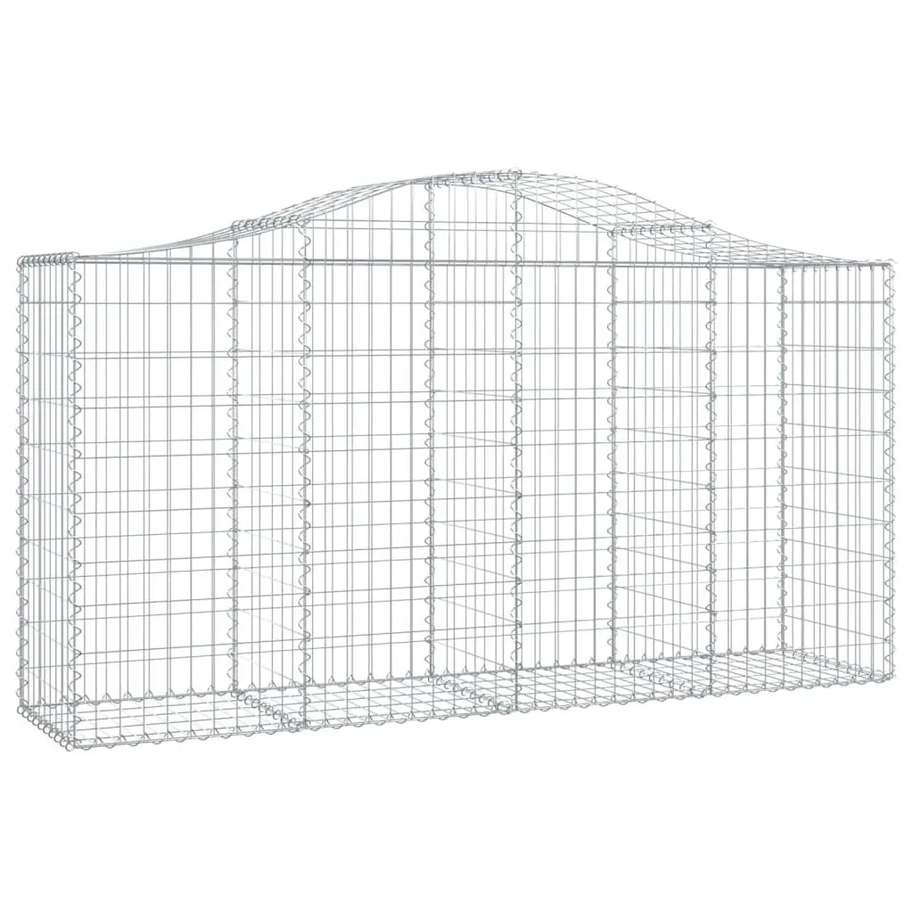 Arched Garden Barriers Decorative Galvanised Iron 200x50x100120cm Outdoor 2 Piece Set