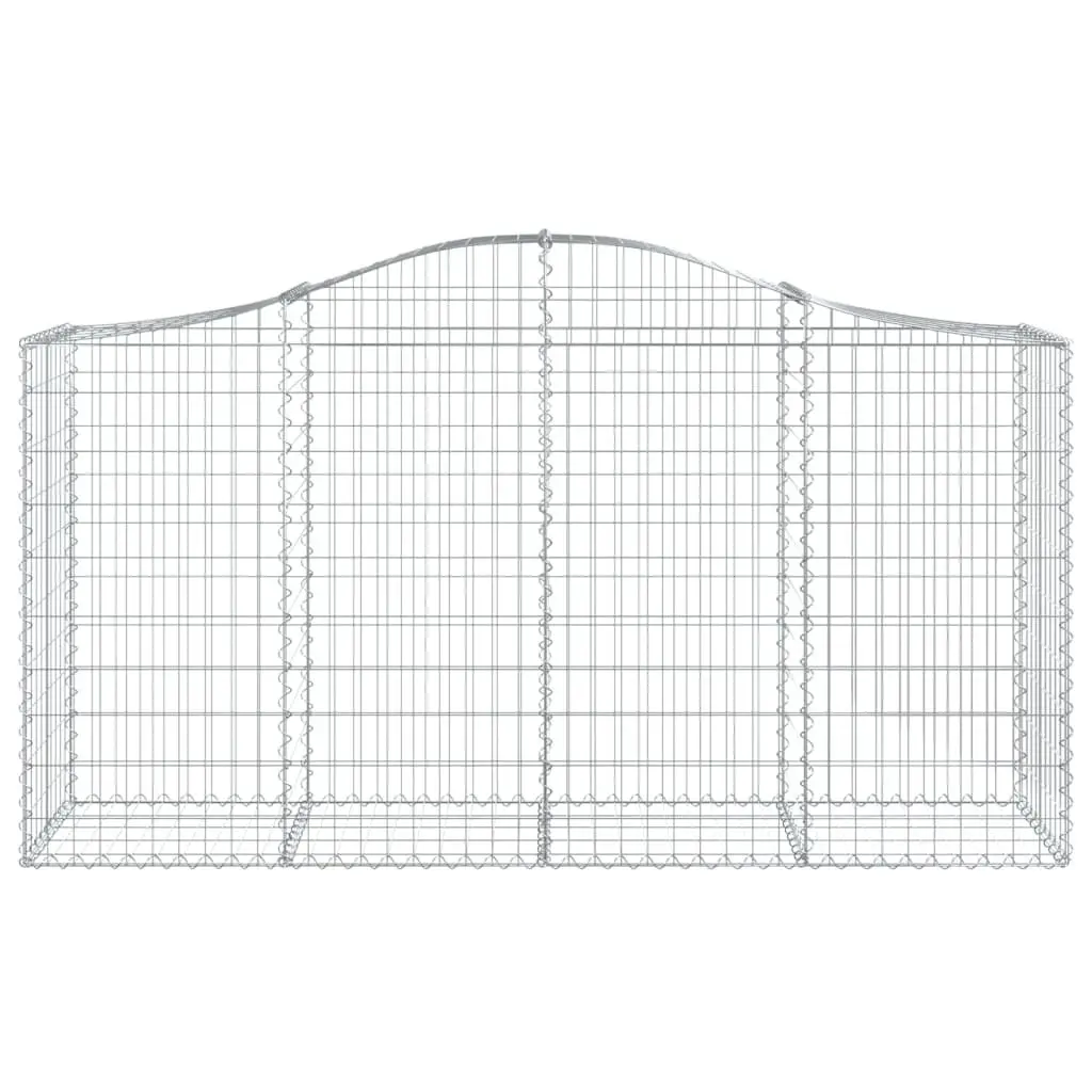 Arched Gabion Baskets 9pcs Garden Barrier Retaining Wall Decorative Outdoor