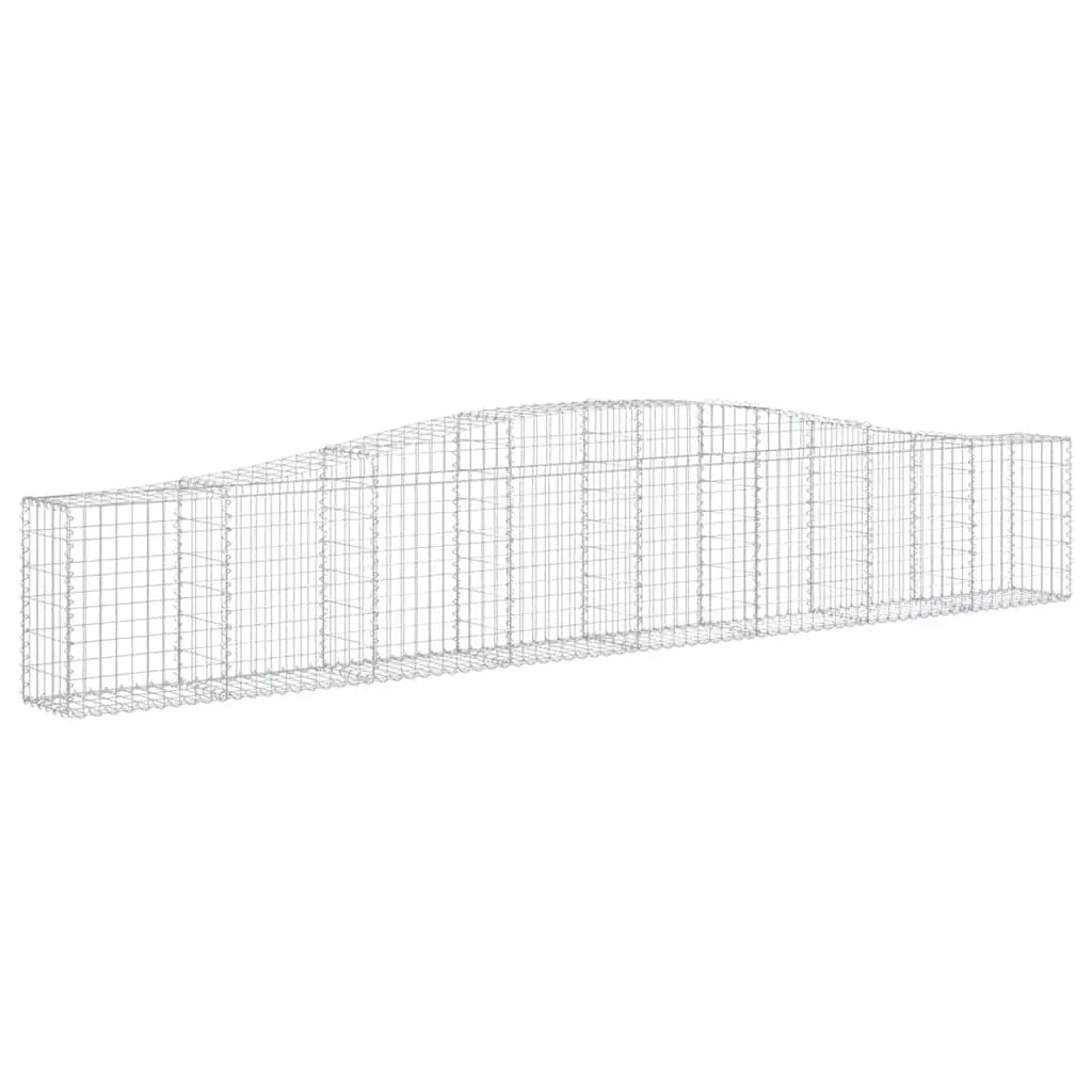 Arched Gabion Baskets Set 3 pcs Garden Barrier Decorative Retaining Wall Outdoor