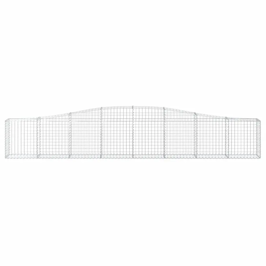 Arched Gabion Baskets Set 3 pcs Garden Barrier Decorative Retaining Wall Outdoor