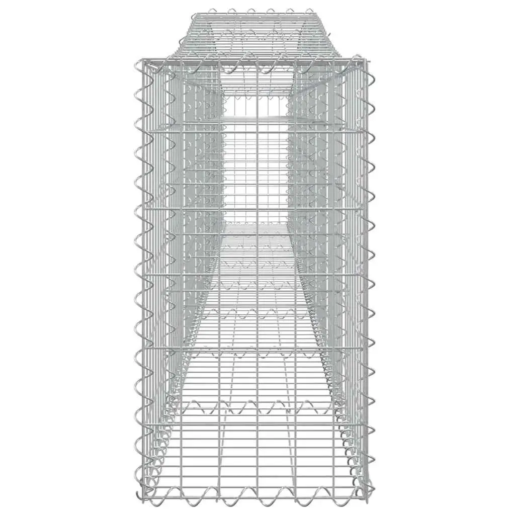 Arched Gabion Baskets Set 3 pcs Garden Barrier Decorative Retaining Wall Outdoor