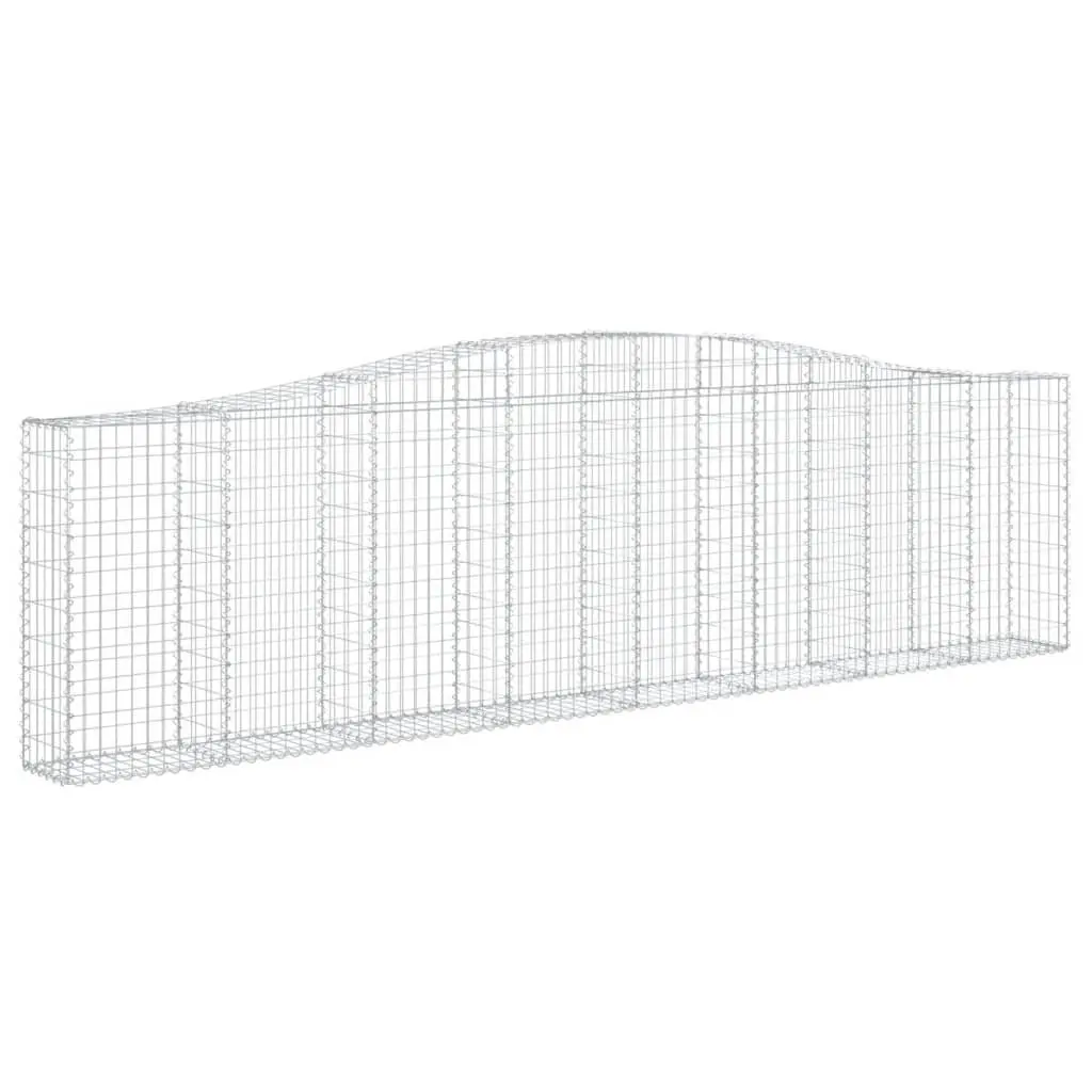 Arched Garden Barrier Baskets Silver 6 Piece Retaining Wall Decorative Galvanised Iron Outdoor