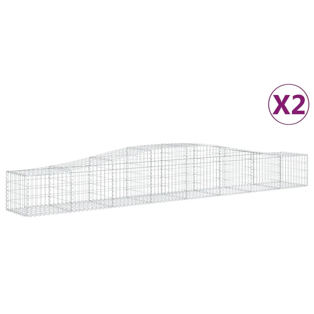 2-Piece Arched Gabion Basket Set