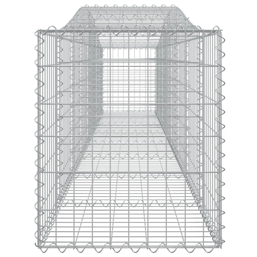 Arched Gabion Baskets Set 3 pcs Garden Barrier Decorative Retaining Wall