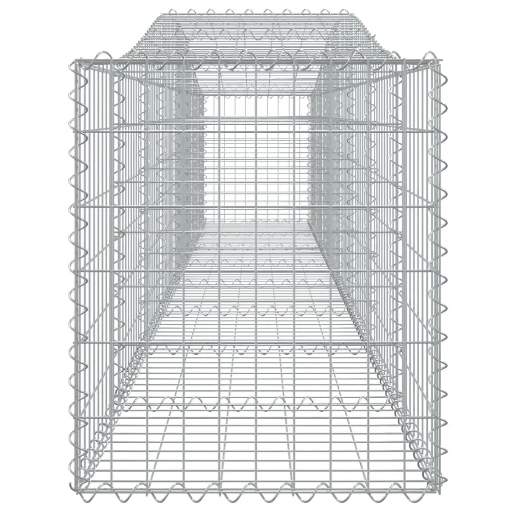 Decorative Arched Gabion Baskets Galvanised Iron 5 Piece Garden Barrier Outdoor Sound Insulating Retaining Wall