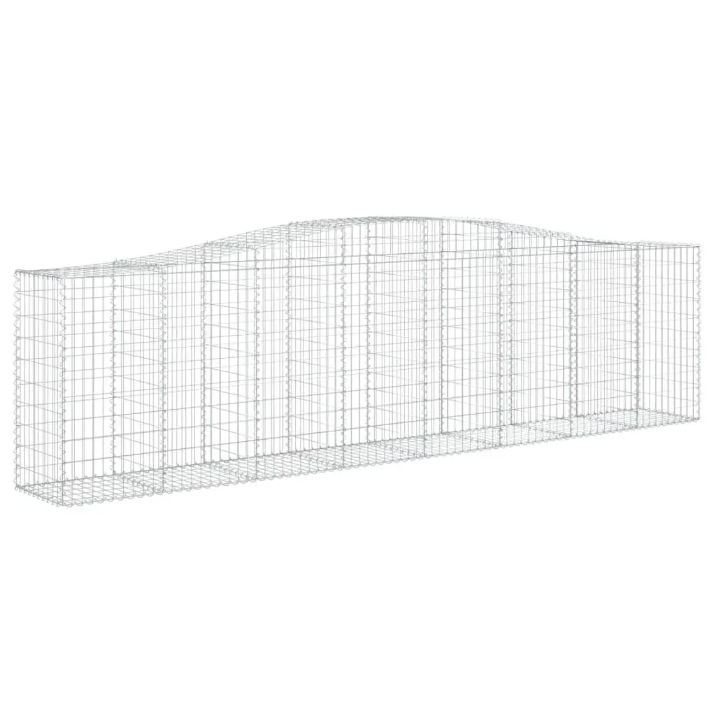 Arched Gabion Baskets 5pcs 400x50x100/120cm Garden Barrier Retaining Wall Decor