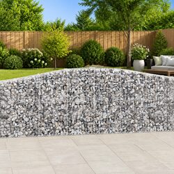 Practical Arched Gabion Baskets 6 pcs 400x50x100/120 cm