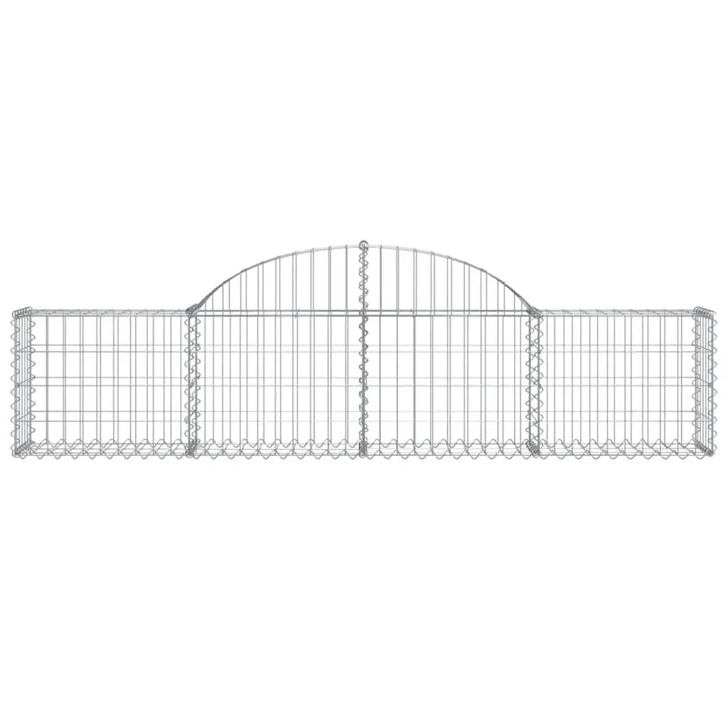 Arched Gabion Baskets 2pcs Garden Retaining Wall Decorative Barrier