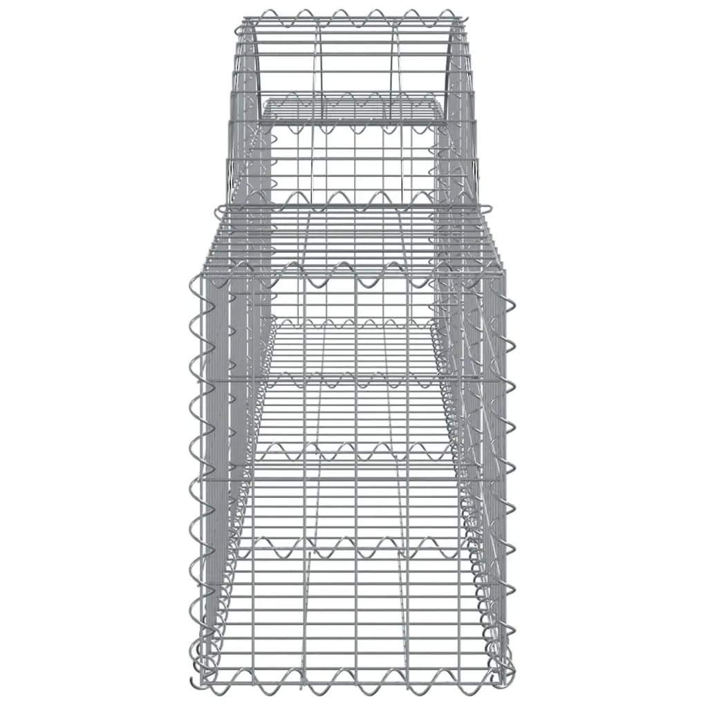 Arched Gabion Baskets 2pcs Garden Retaining Wall Decorative Barrier