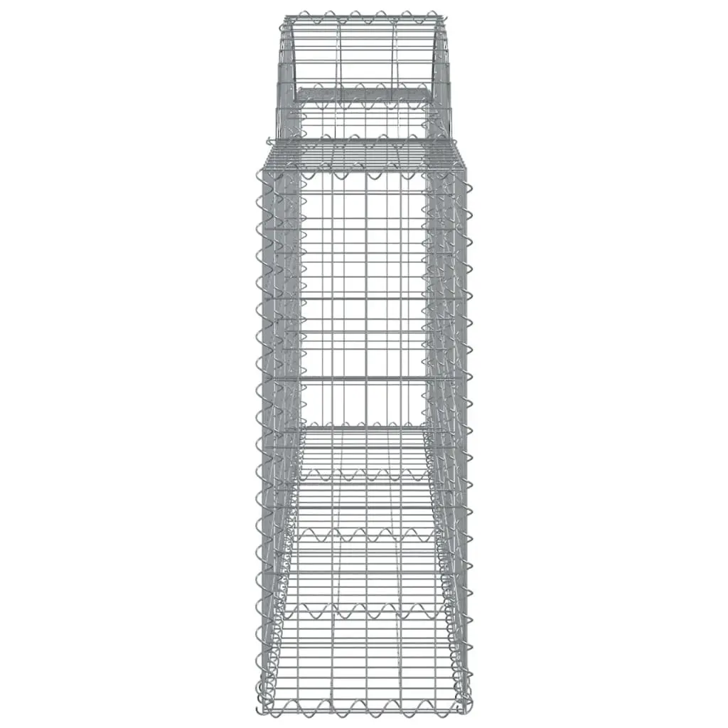 Arched Gabion Baskets 7 pcs Garden Barrier Retaining Wall Outdoor Decorative