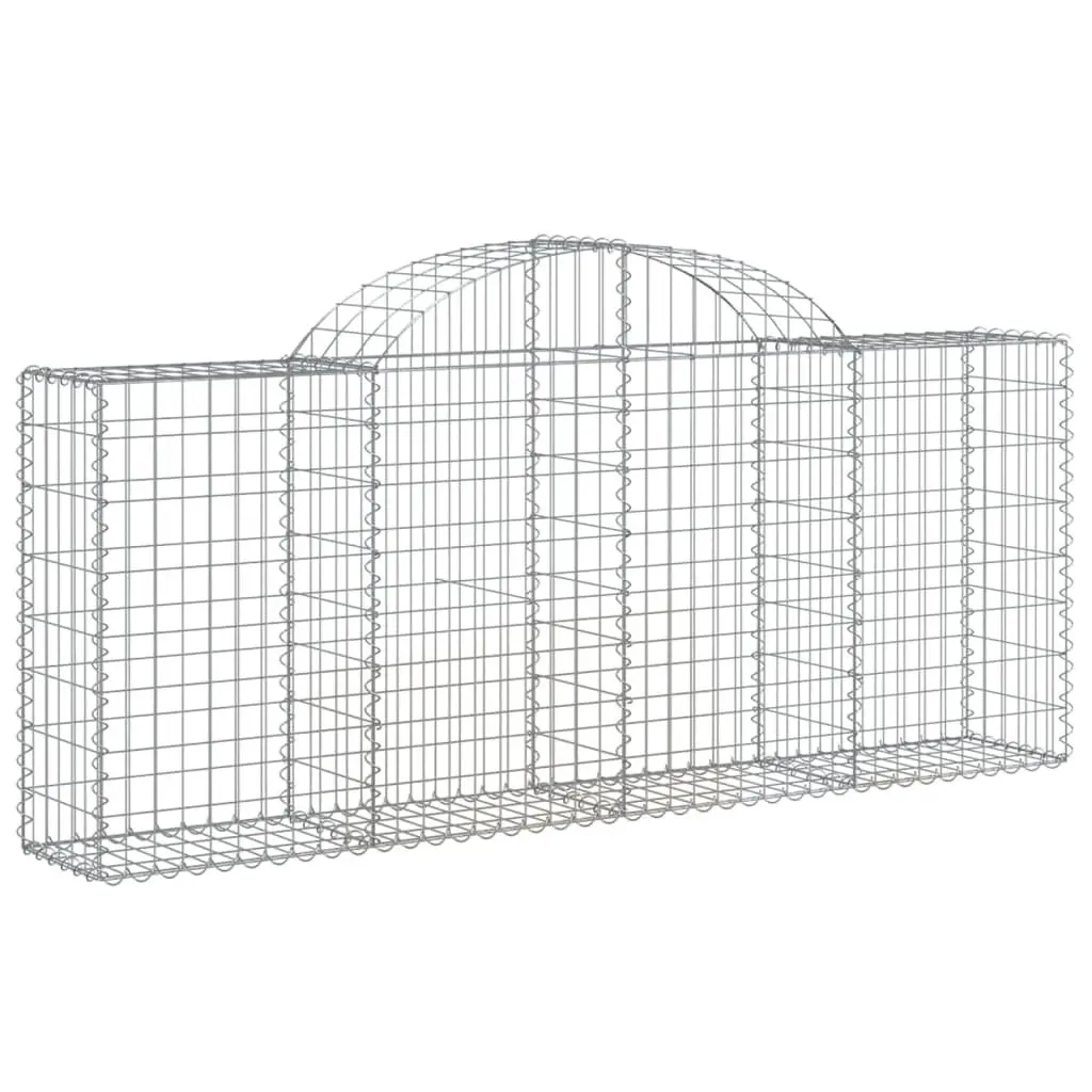 Arched Gabion Baskets 8 pcs Garden Barrier Retaining Wall Decorative Outdoor